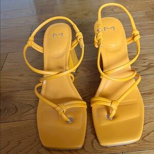 Marc fisher orange strapy heel - size 8 1/2 tts